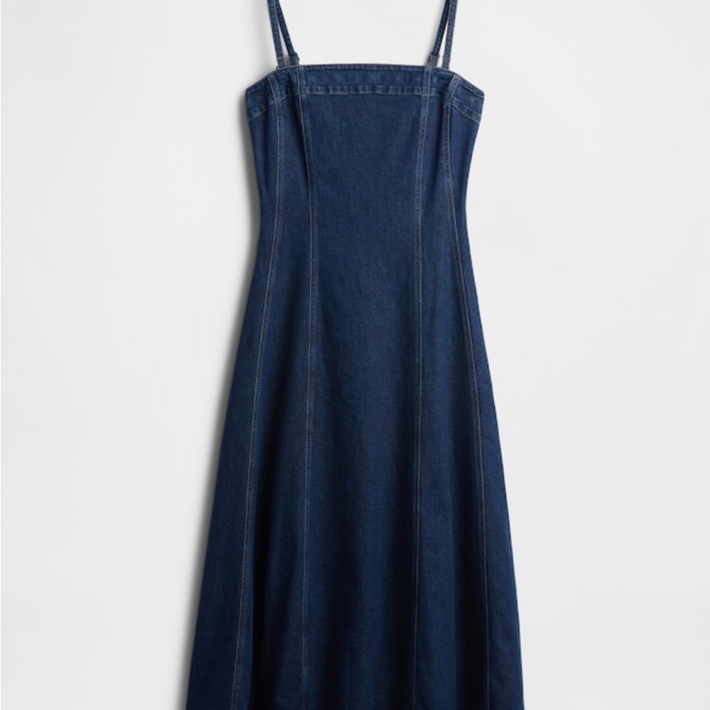 GAP Blue Midi Denim Dress NWT - Picture 6 of 10